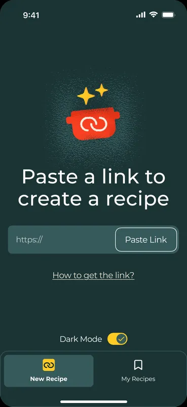 Social2Recipe App - Home Screen